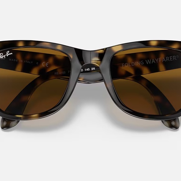 RAY BAN WOMENS WAYFARER FOLDING CLASSIC SUNGLASSES EUC - Picture 4 of 11